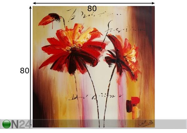 Õlimaal lõuendil Värskus 80x80 cm mõõdud