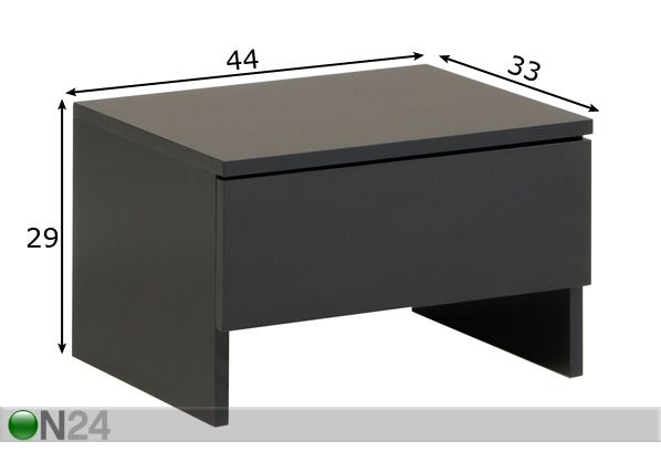 Öökapp Black mõõdud