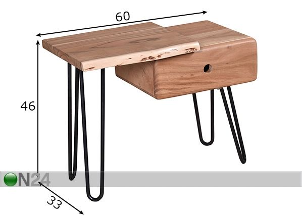 Öökapp Edge mõõdud