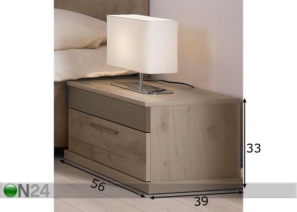 Öökapp Perla oak mõõdud