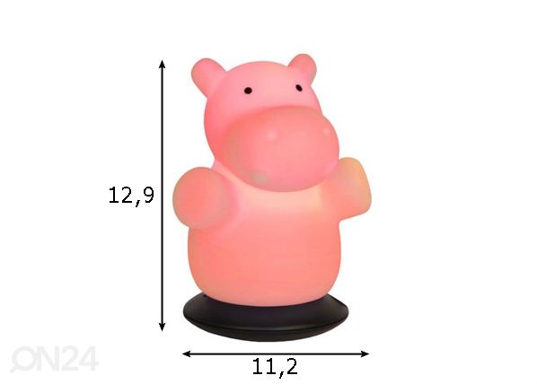 Öölamp Hippo mõõdud