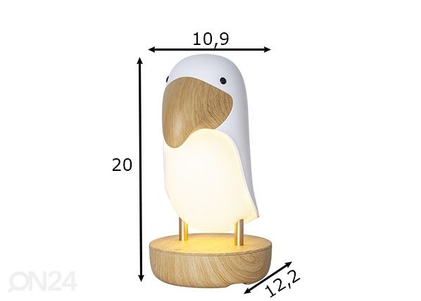 Öölamp Tuukan LED mõõdud