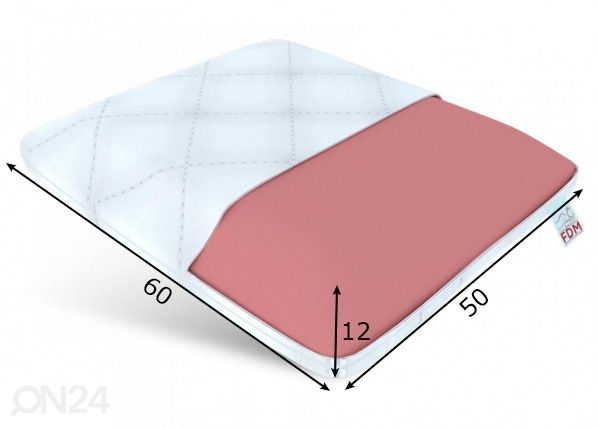 Ortopeediline padi 50x60x12 cm mõõdud