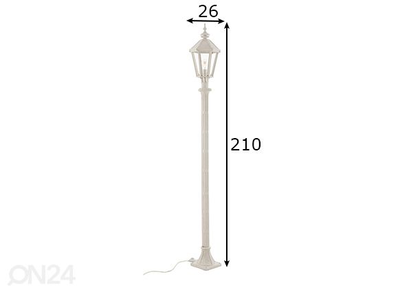 Õuevalgusti Lantern mõõdud
