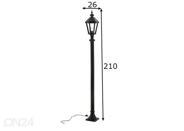 Õuevalgusti Lantern mõõdud
