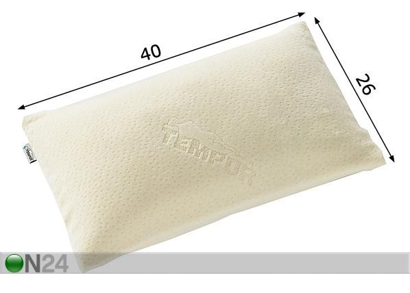 Padi Tempur Comfort plus 40x26 cm mõõdud