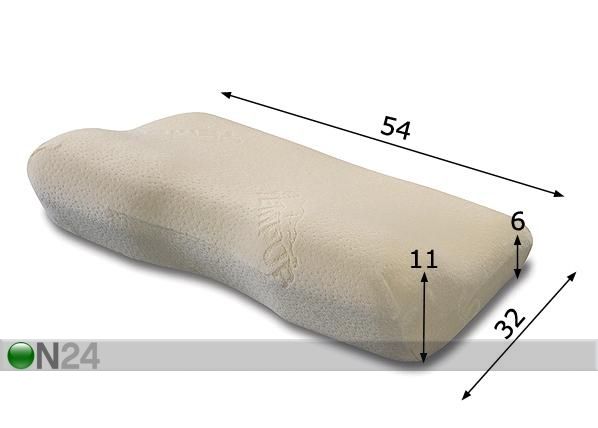 Padi Tempur Millennium medium 54x32 cm mõõdud