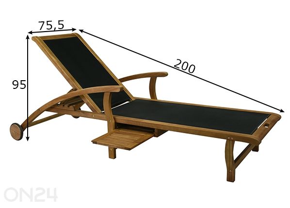 Päevitustool Future mõõdud