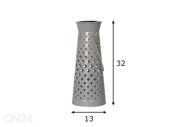 Päikesepaneeliga latern Romby 32 cm mõõdud