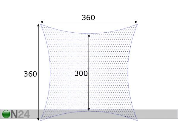 Päikesevari Puri 360x360 cm mõõdud