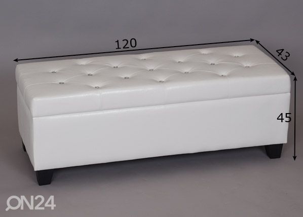 Panipaigaga tumba 120x43xh45 cm mõõdud