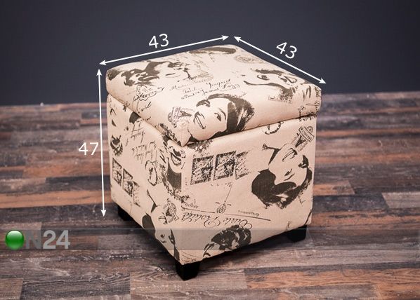Panipaigaga tumba Cube mõõdud