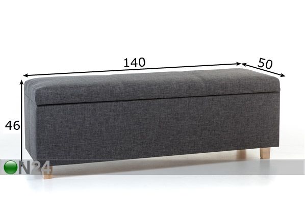 Panipaigaga tumba Venecija 140 cm mõõdud