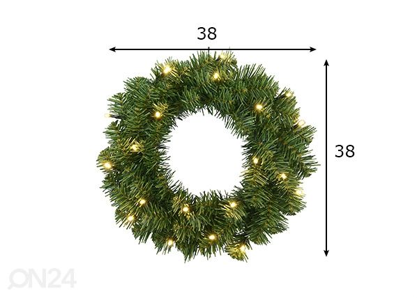 Pärg Alaska LED tuledega Ø 38 cm mõõdud