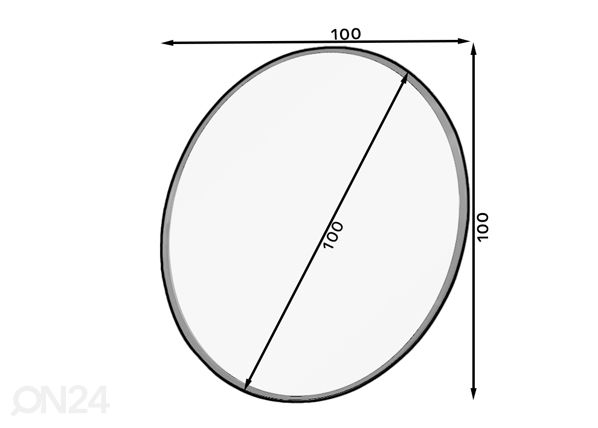 Peegel 100 cm mõõdud