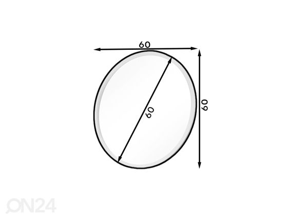 Peegel 60 cm mõõdud