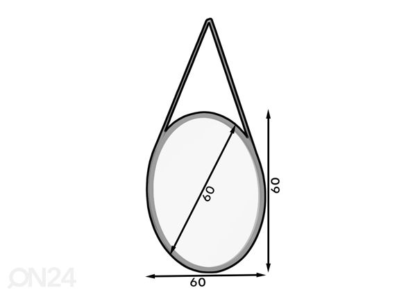 Peegel 60 cm mõõdud