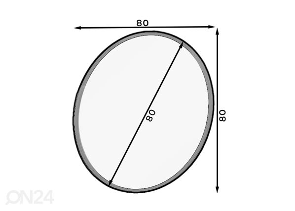 Peegel 80 cm mõõdud