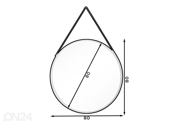 Peegel 80 cm mõõdud