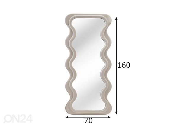 Peegel Curvy mõõdud