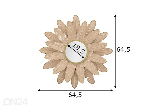 Peegel Glam, roosa mõõdud