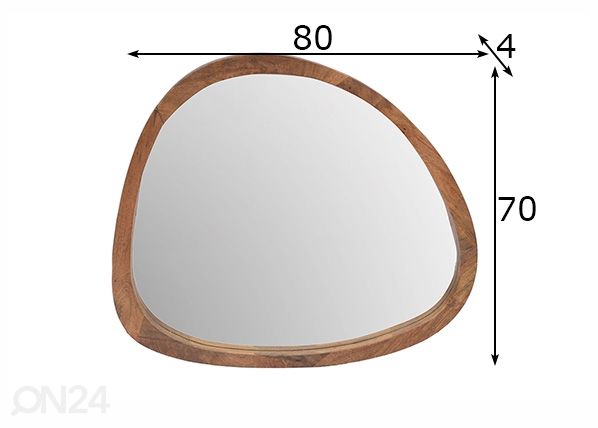 Peegel Joy 70x80 cm mõõdud