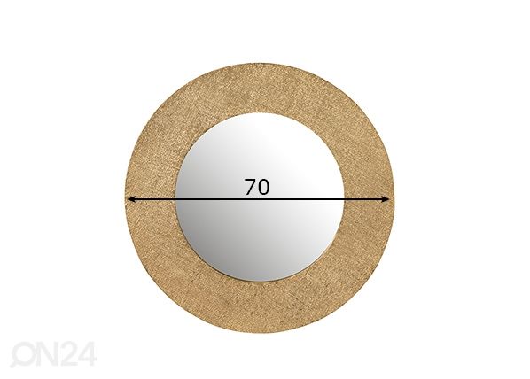 Peegel Jute Ø 70 cm mõõdud