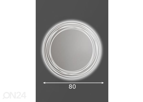 Peegel Optio LED Ø 80 cm mõõdud