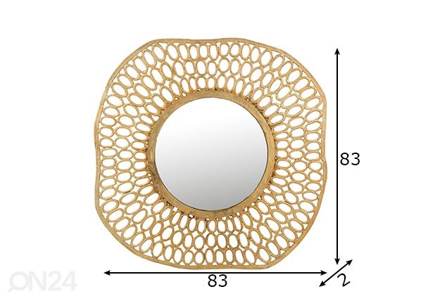 Peegel Ovals mõõdud