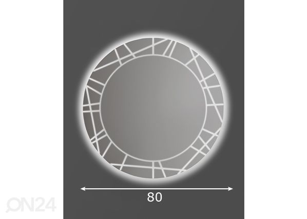 Peegel Spider LED Ø 80 cm mõõdud
