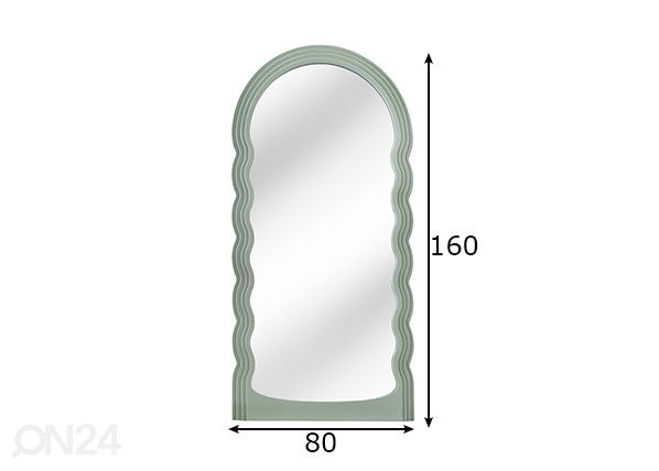 Peegel Wave mõõdud