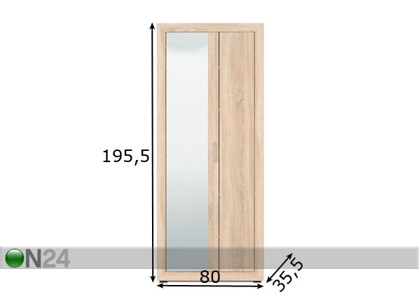 Peegliga kapp Balance mõõdud