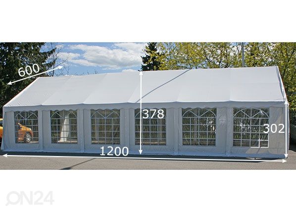 Peotelk 6x12 m mõõdud
