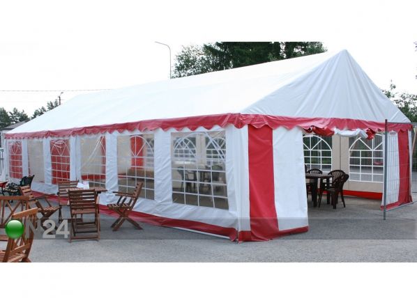 Peotelk 6x12 m, valge-punane