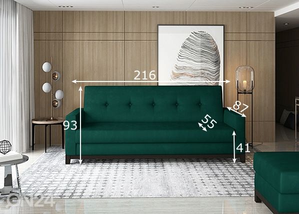 Pesukastiga diivanvoodi Selene