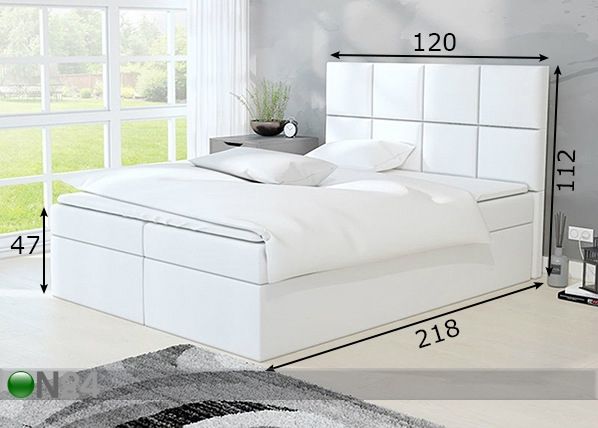 Pesukastiga kontinentaalvoodi 120x200 cm mõõdud