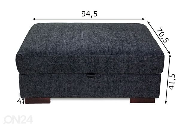 Pesukastiga tumba mõõdud