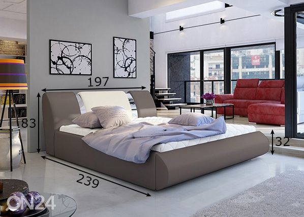 Pesukastiga voodi 180x200 cm mõõdud