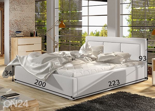 Pesukastiga voodi 180x200 cm mõõdud