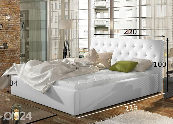 Pesukastiga voodi 200x200 cm mõõdud
