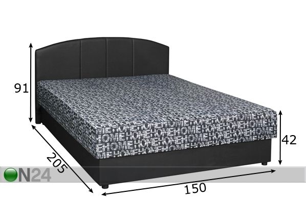 Pesukastiga voodi Niko Lux 150x200 cm