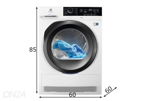Pesukuivati Electrolux EW8H258S mõõdud
