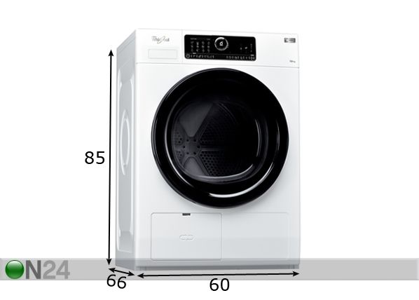 Pesukuivati Whirlpool HSCX 10430 mõõdud