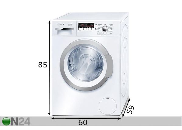 Pesumasin Bosch WAK28298SN mõõdud