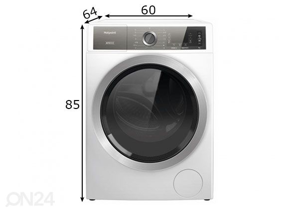 Pesumasin Hotpoint H8W946WBEU mõõdud