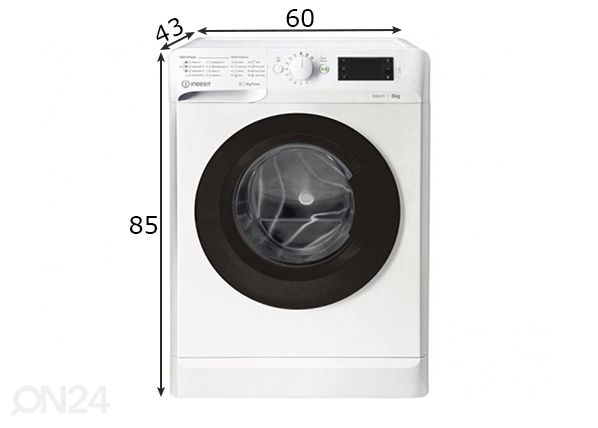 Pesumasin Indesit mõõdud