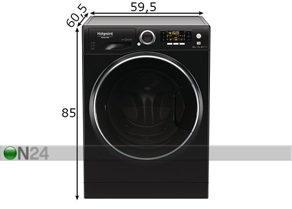 Pesumasin kuivatiga Hotpoint-Ariston mõõdud