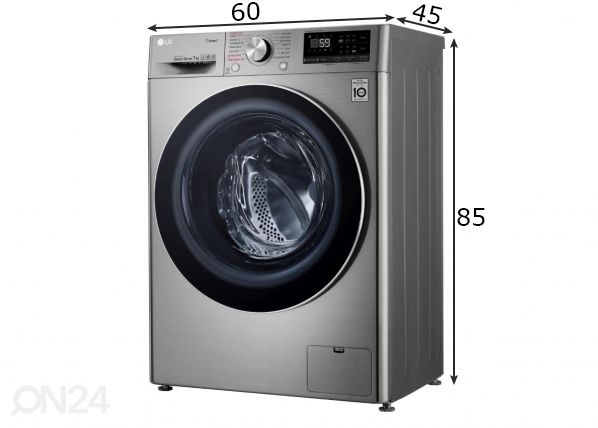 Pesumasin LG mõõdud