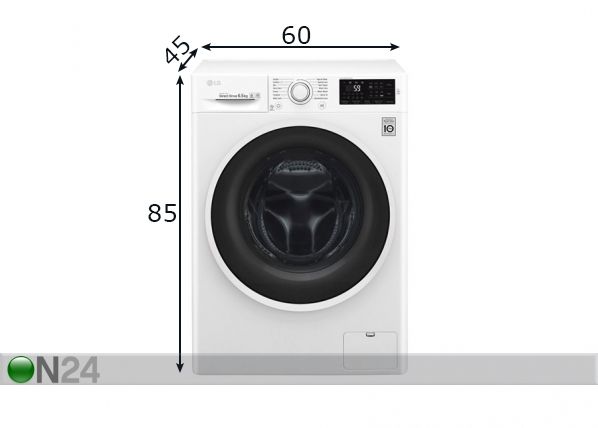 Pesumasin LG F0J6WN0W mõõdud