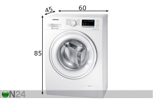 Pesumasin Samsung WW70K42106W/LE mõõdud